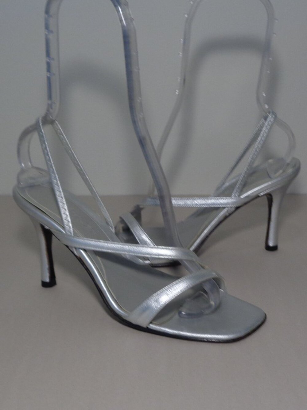 Versani Size 9 / 3021 / Silver / Leather / Heeled Sandals New Women's Shoes